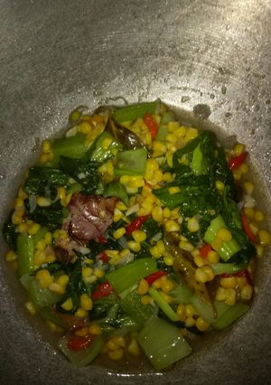 Foto resep Tumis pokcoy + jagung manis