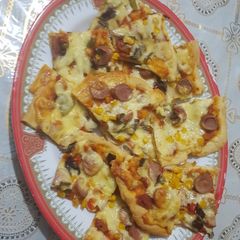 A picture of Soft & thin crust pizza.