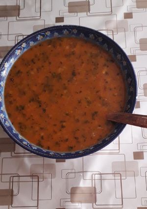 عکسی از دستور سوپ جو