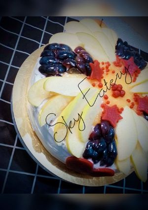 صورة لوصفة كيك بالفواكه