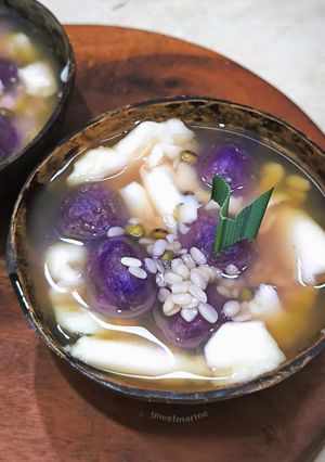 Foto resep Bubur Jali dengan Biji Salak Ubi Ungu