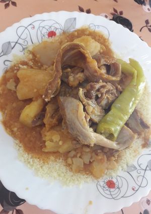 صورة لوصفة بربوشة بالقديد