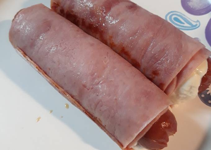 Recipe of Homemade Hotdog, Ham and Cheese Roll