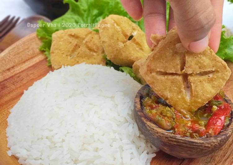 Resep Tahu penyet dan sambal bawang Anti Gagal