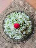 Arroz con manteca (mantequilla) ajo, perejil y corazón de sorpresa 😋 🍚 🧈🧄🌱🧀