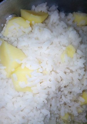 A picture of Rice with potato.