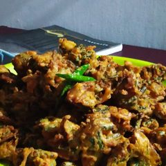 A picture of Mushroom Pokoda or Dingri chhaturetel bhaji.