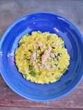 Risotto merluzzo zucchine e curcuma