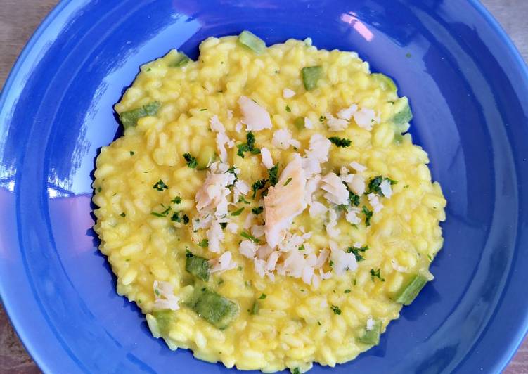 How to Prepare Veloce Risotto merluzzo zucchine e curcuma