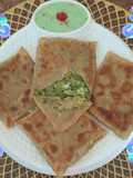Peas Paneer Cheesy Stuffed Pocket Paratha