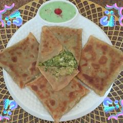 Peas Paneer Cheesy Stuffed Pocket Paratha A picture of Peas Paneer Cheesy Stuffed Pocket Paratha.