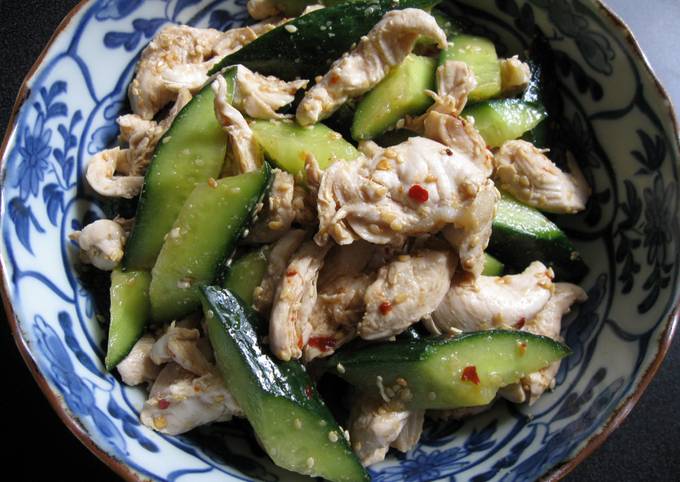 Chicken & Cucumber Salad with Sesame Dressing