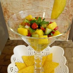 A picture of MangoSalsa#Snacksrecipecontest.