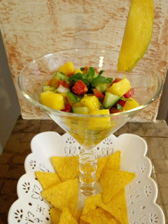 A picture of MangoSalsa#Snacksrecipecontest.
