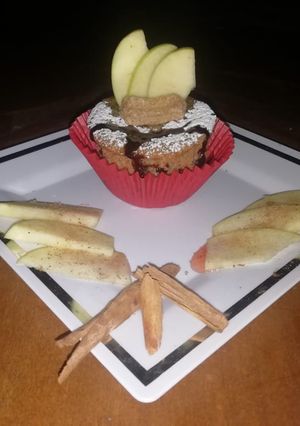 Una foto de Muffin de manzana con canela