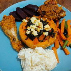 A picture of Stuffed butternut.