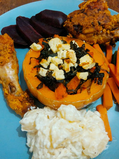 A picture of Stuffed butternut.