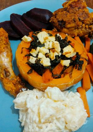 A picture of Stuffed butternut.