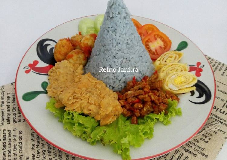 Resep masakan Nasi Biru | Cara Buat Nasi Biru Yang Lezat