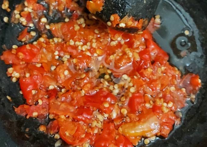 Resep Sambal bawang super pedes yang Enak