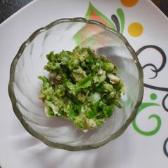 A picture of Green chilli Thecha.