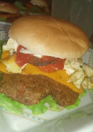 Una foto de Chivito vegano haragán