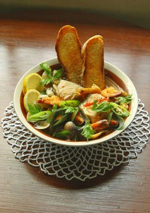 A picture of Spicy Seafood Soup.