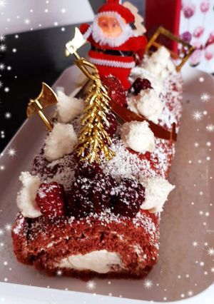 Une photo de Bûche du père Noël 🥰 #recettesdefete