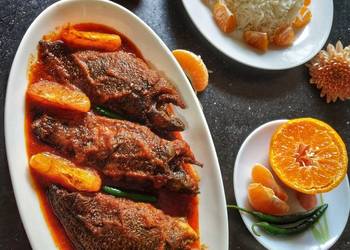 Easiest Way to Prepare Tasty Koi KomolaClimbing Fish cooked with Orange juice