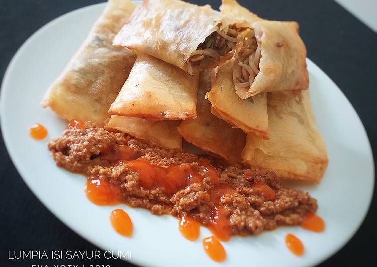 Resep Lumpia Isi Sayur Cumi Anti Gagal