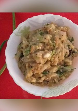 A picture of Khandeshi wangyache bharit.