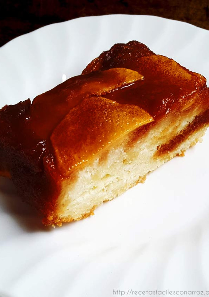 Una foto de Torta invertida de manzana de Susana (SIN GLUTEN) Con harina de arroz y almidón de maíz (ECONÓMICA)