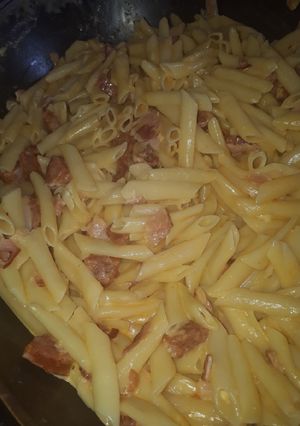 Una foto de Salsa carbonara con chorizo español