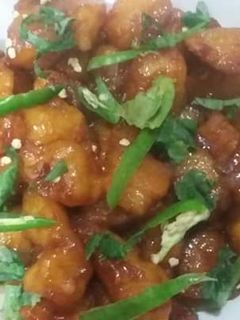 A picture of Aloo Manchurian.
