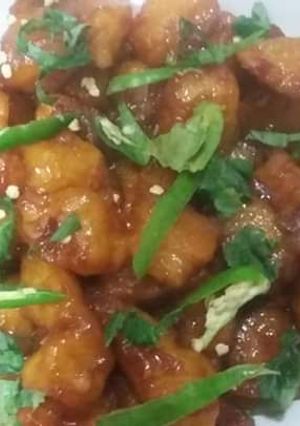A picture of Aloo Manchurian.