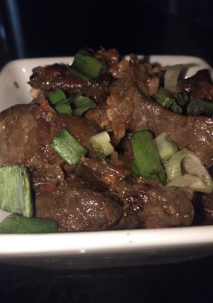 A picture of Peppered liver.