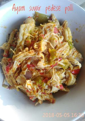 Foto resep Ayam suwir pedes #BikinRamadanBerkesan