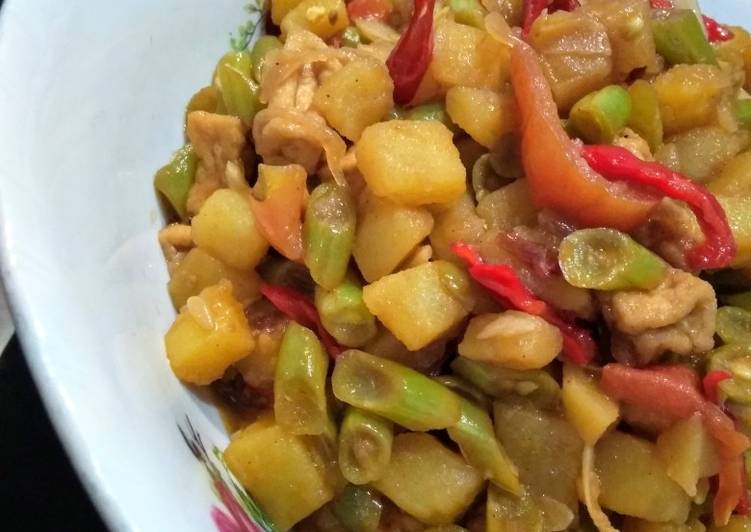 Tumis Buncis Asam pedas