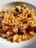 Arroz meloso con bacalao