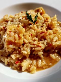 Una foto de Arroz meloso con bacalao