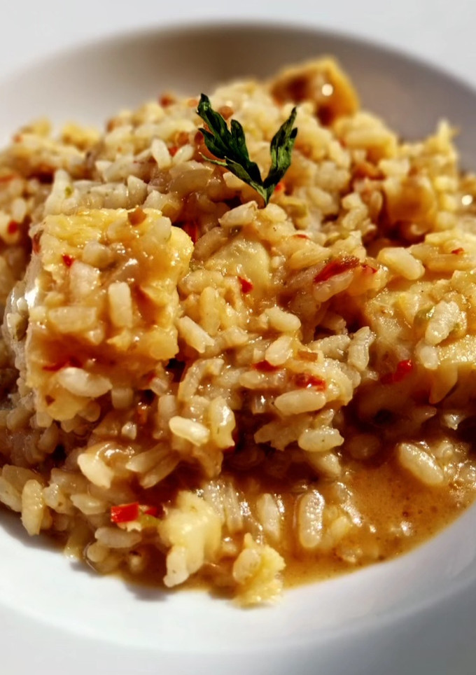 Una foto de Arroz meloso con bacalao