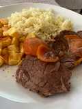 Carne al vino tinto en multiolla