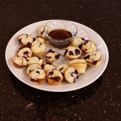 A picture of Mini Muffin Blueberry Pancakes.