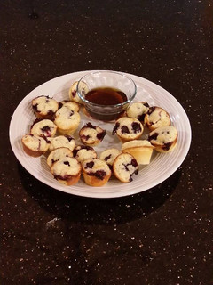 A picture of Mini Muffin Blueberry Pancakes.