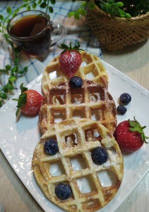 格子鬆餅 的食譜成品照片