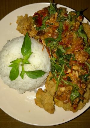 Foto resep Ayam Geprek Sambal Tempe Kemangi
