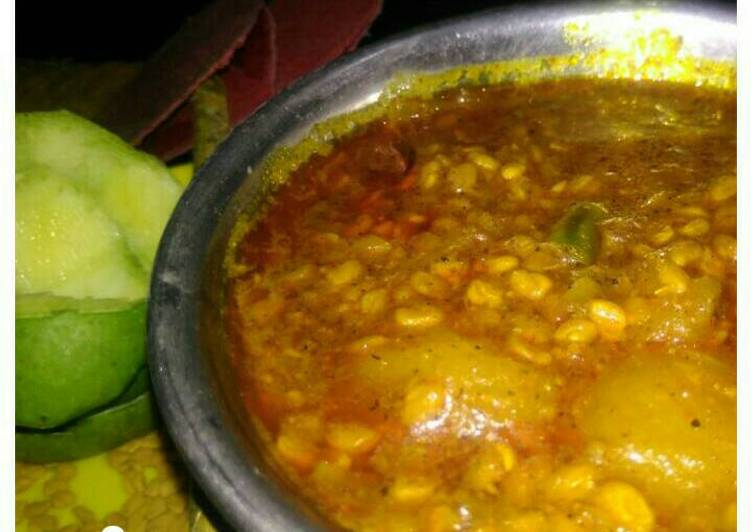 Recipe of Perfect Raw mango n methi seeds chutney