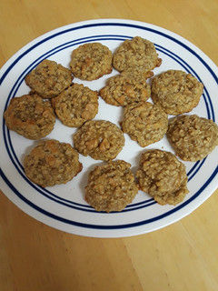 A picture of Caramel Chip Oatmeal Cookies.