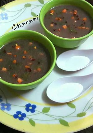 A picture of Ragi Spinach Soup.