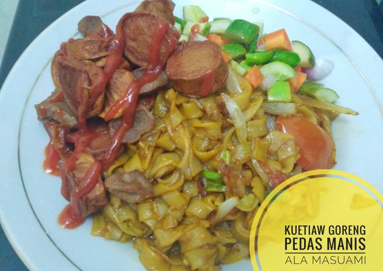 Cara mudah memasak Kwetiau goreng pedas manis ala masuami 💟 yang Menggugah Selera